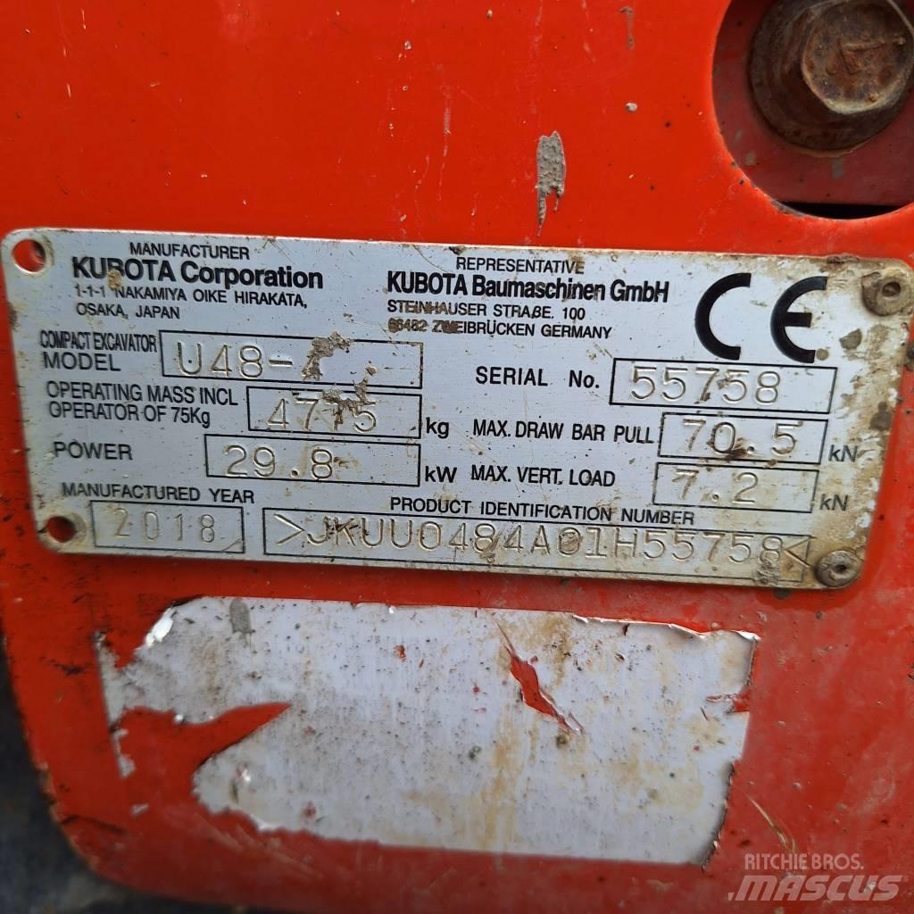 Kubota U 48-4 Міні-екскаватори < 7т