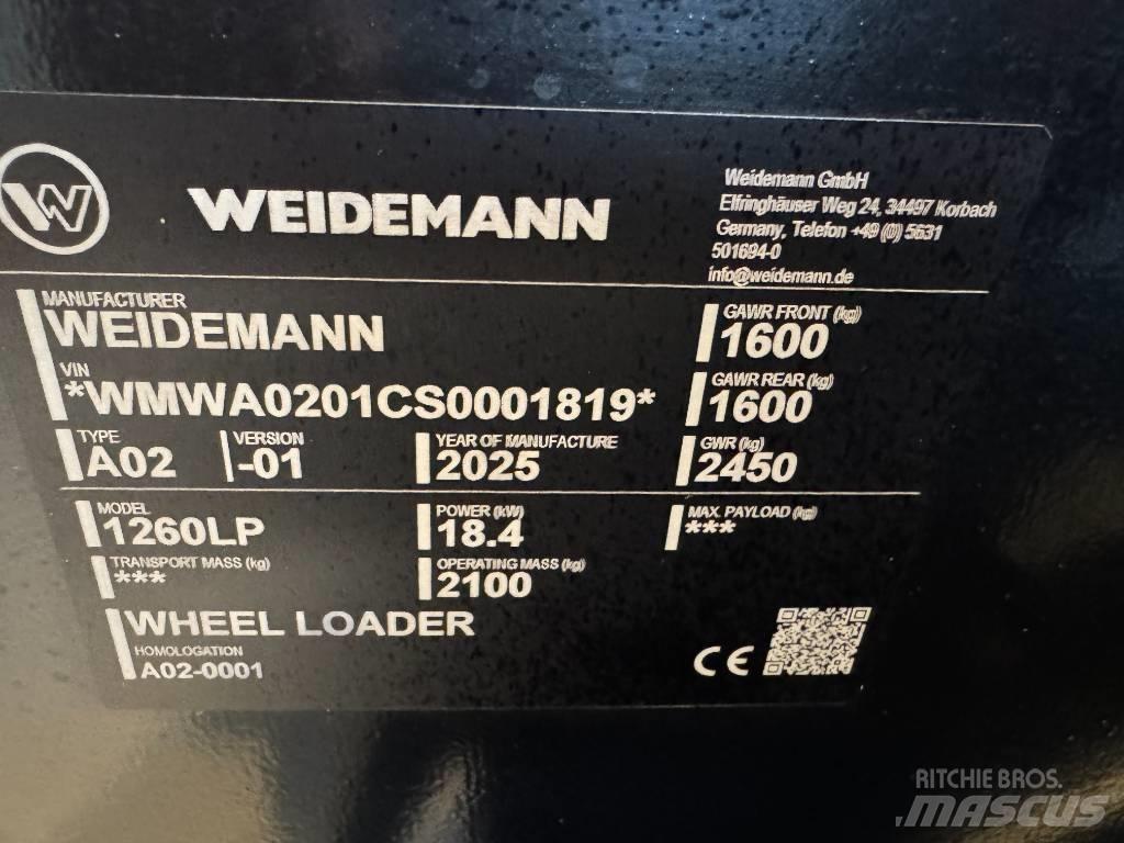 Weidemann 1260 LP Багатофункціональне обладнання для вантажних і землекопальних робіт