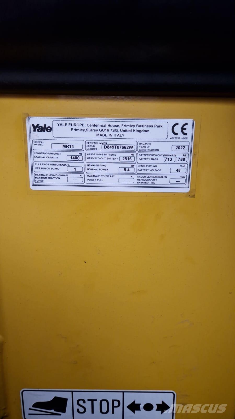 Yale MR14 Річ-трак із високим підйомом