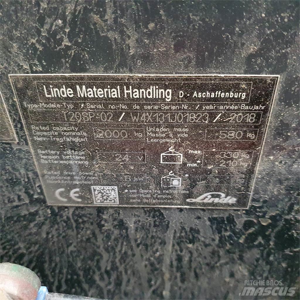 Linde T20SP kurz Штабелери