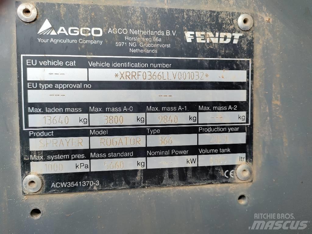 Fendt Rogator 366 Причіпні обприскувачі