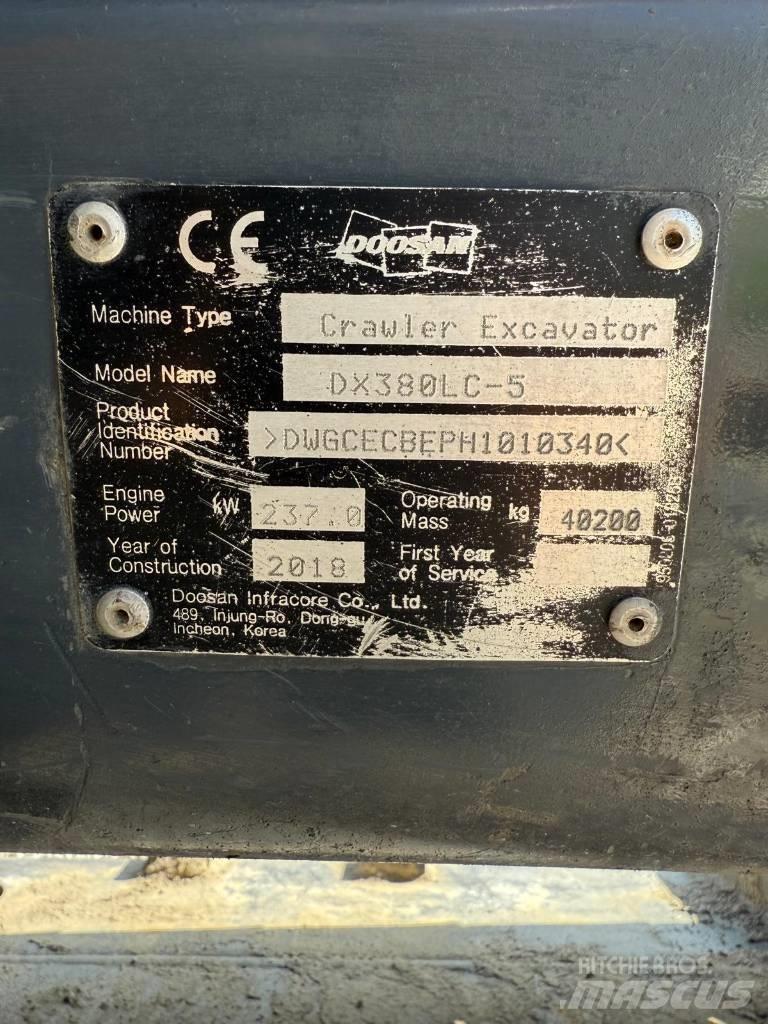 Doosan DX 380 LC-5 Гусеничні екскаватори