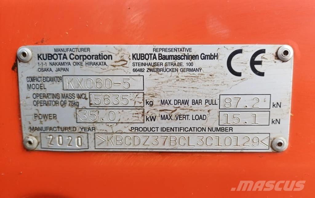 Kubota KX 060-5 Міні-екскаватори < 7т