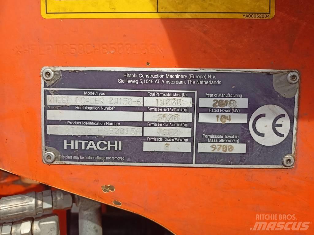 Hitachi ZW150 Фронтальні навантажувачі