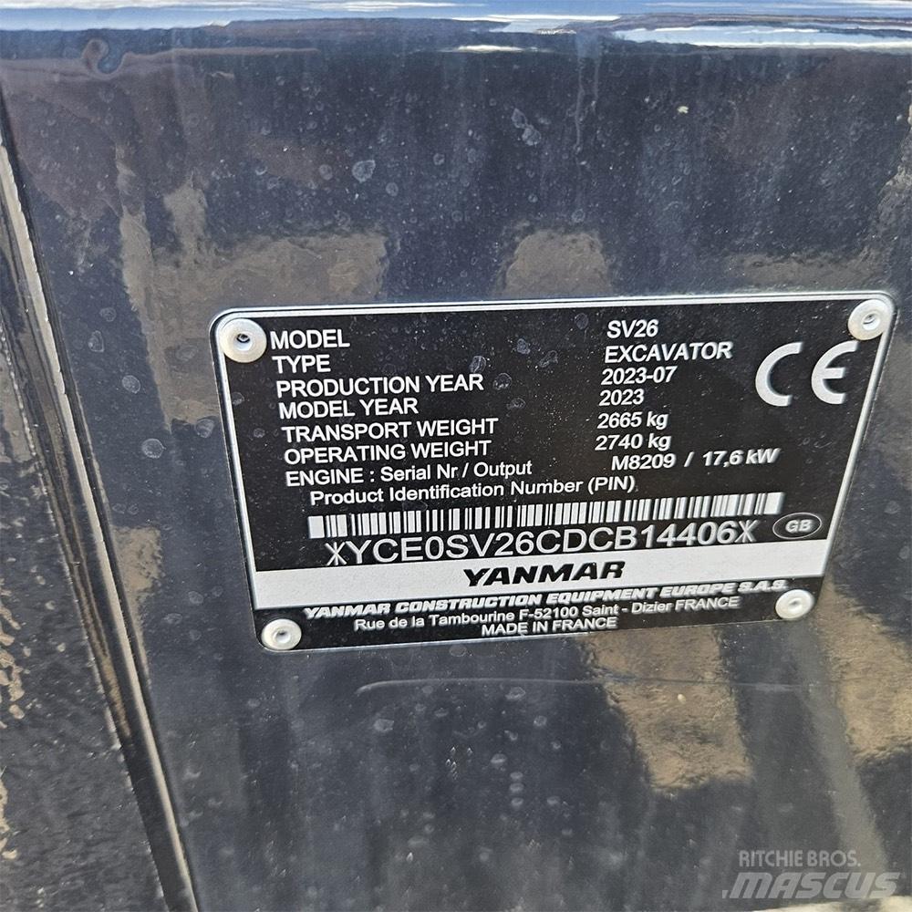 Yanmar SV 26 Міні-екскаватори < 7т