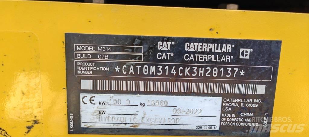 CAT 314 Колісні екскаватори
