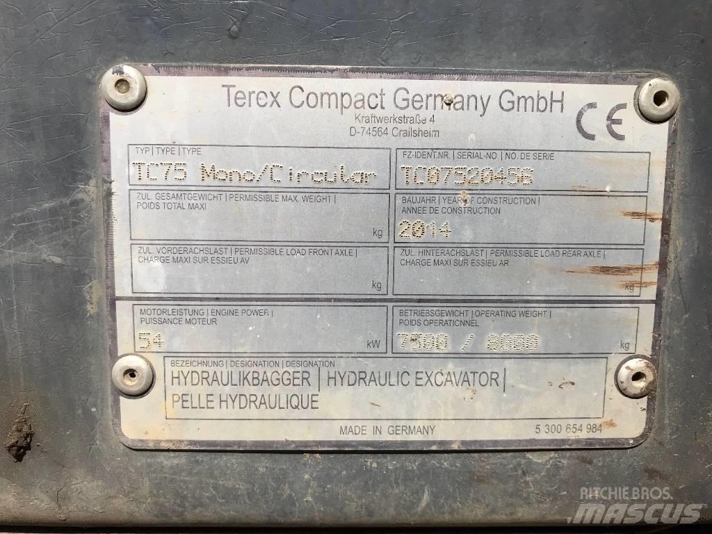 Terex TC 75 Середні екскаватори 7т. - 12т.
