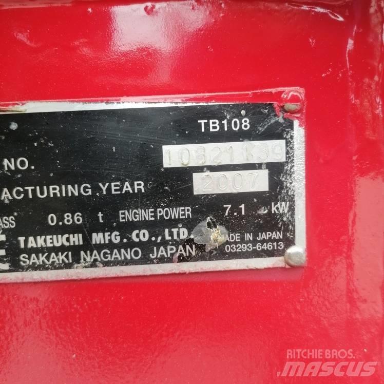 Takeuchi TB108 Міні-екскаватори < 7т
