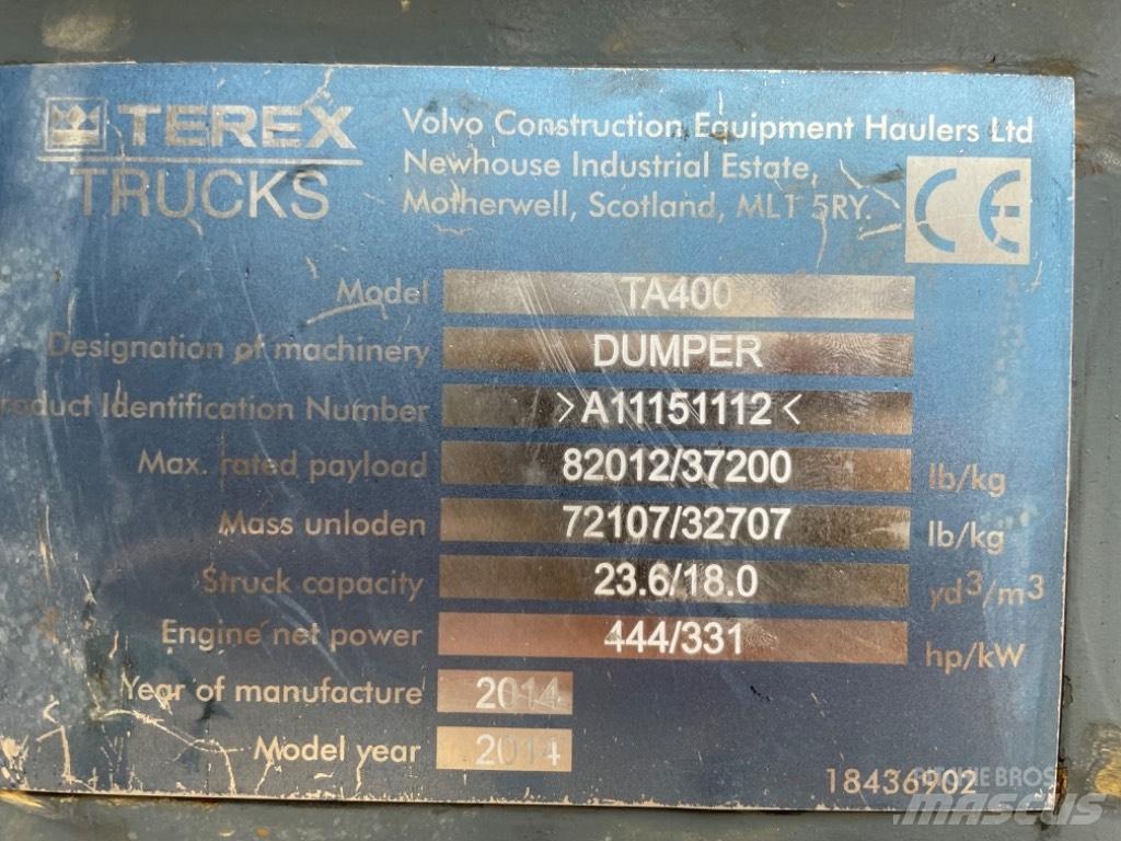 Terex TA 400 Зчленовані самоскиди
