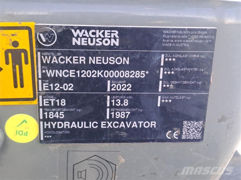 Wacker Neuson ET18 Гусеничні екскаватори
