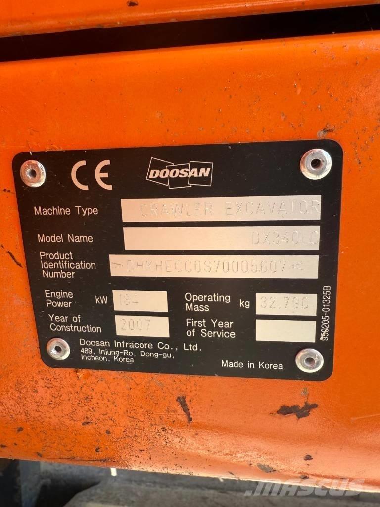Doosan DX 340 LC Гусеничні екскаватори