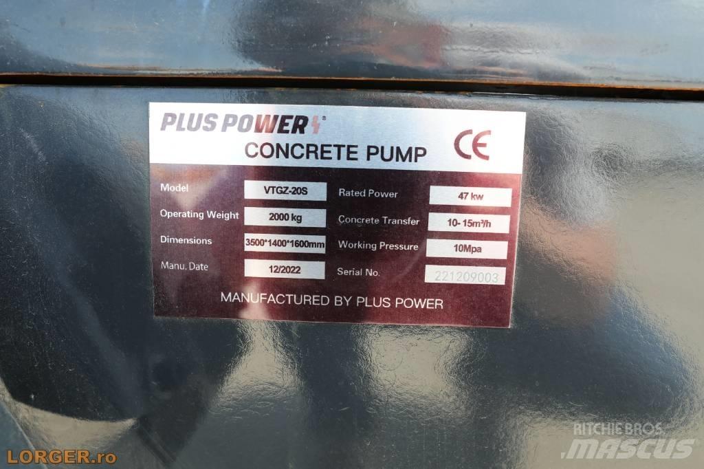 Plus Power VTGZ - 20S Бетононасоси