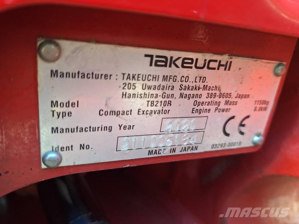 Takeuchi TB 210 R Міні-екскаватори < 7т