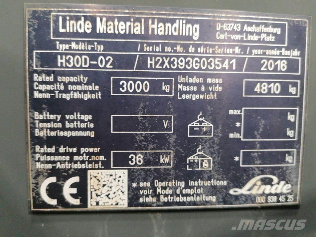 Linde H30D-02 Дизельні навантажувачі