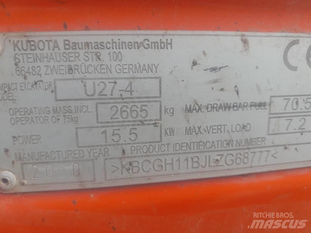 Kubota U 27-4 Міні-екскаватори < 7т
