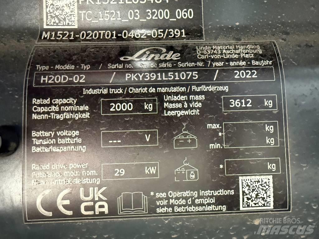 Linde H20D/391-02 Дизельні навантажувачі