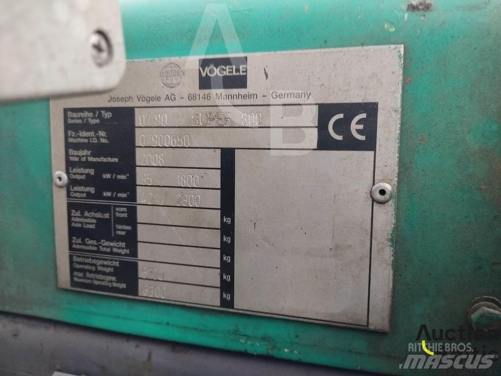 Vögele Super 800 Асфальтовкладачі