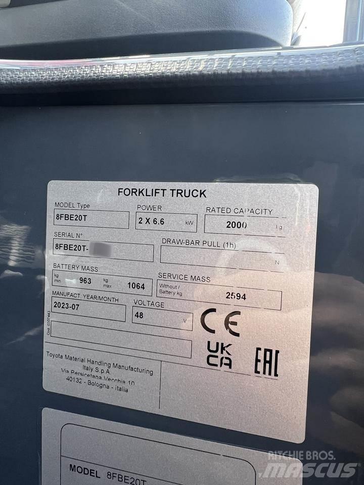 Toyota 8FBE20T Електронавантажувачі