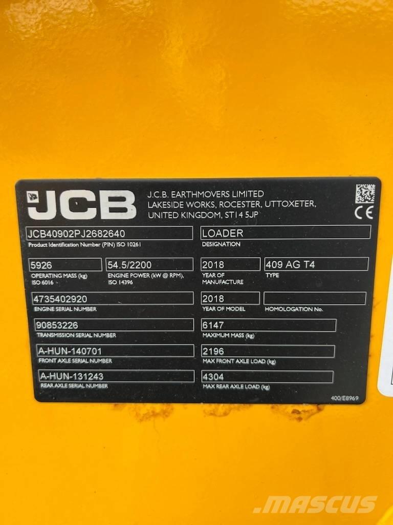 JCB 409 Фронтальні навантажувачі