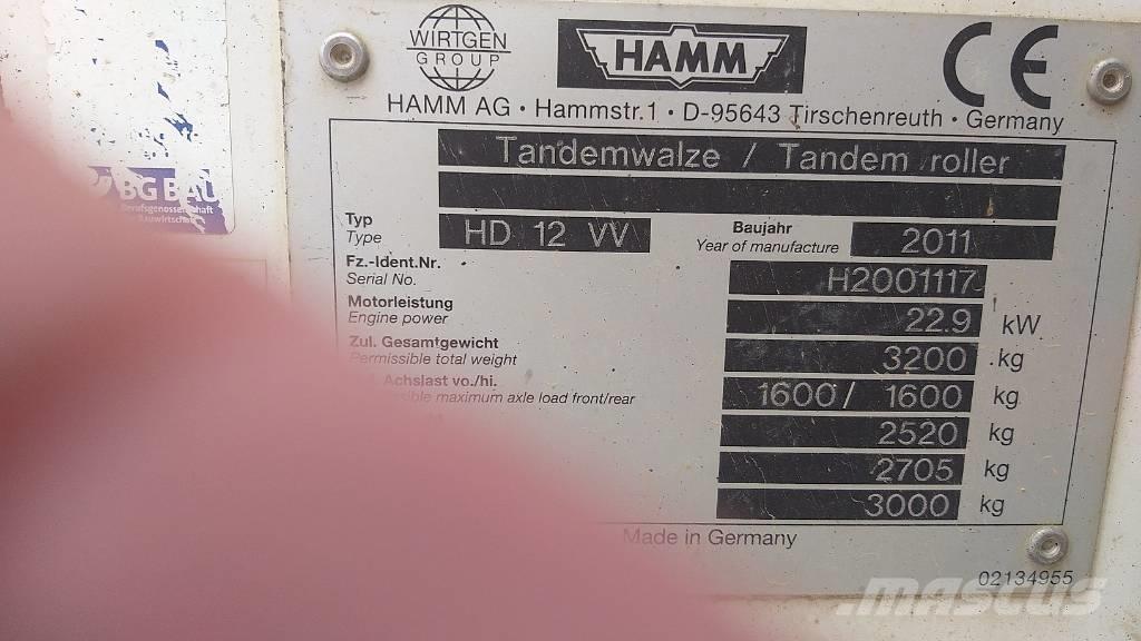 Hamm HD 12 VV Котки тротуарні