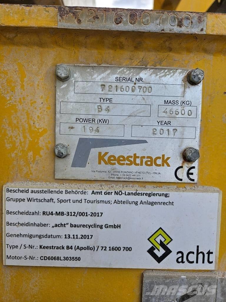 Keestrack B 4 Мобільні дробарки