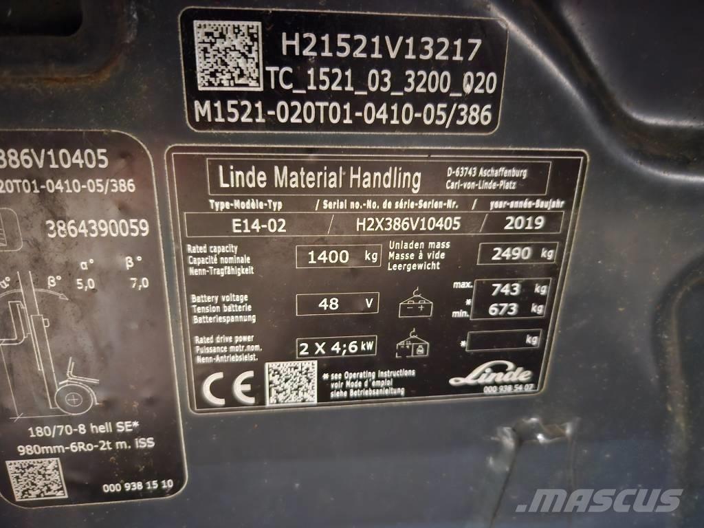 Linde E14 Електронавантажувачі