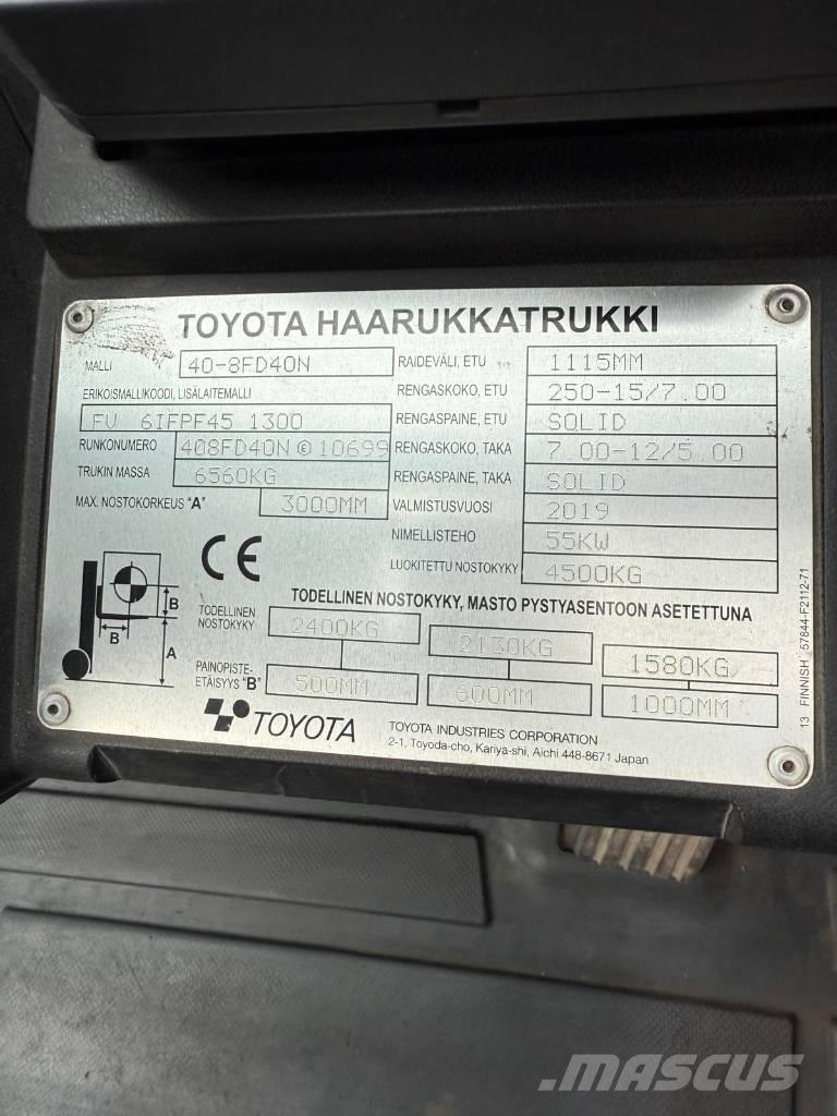 Toyota 40-8 FD 40 N Дизельні навантажувачі