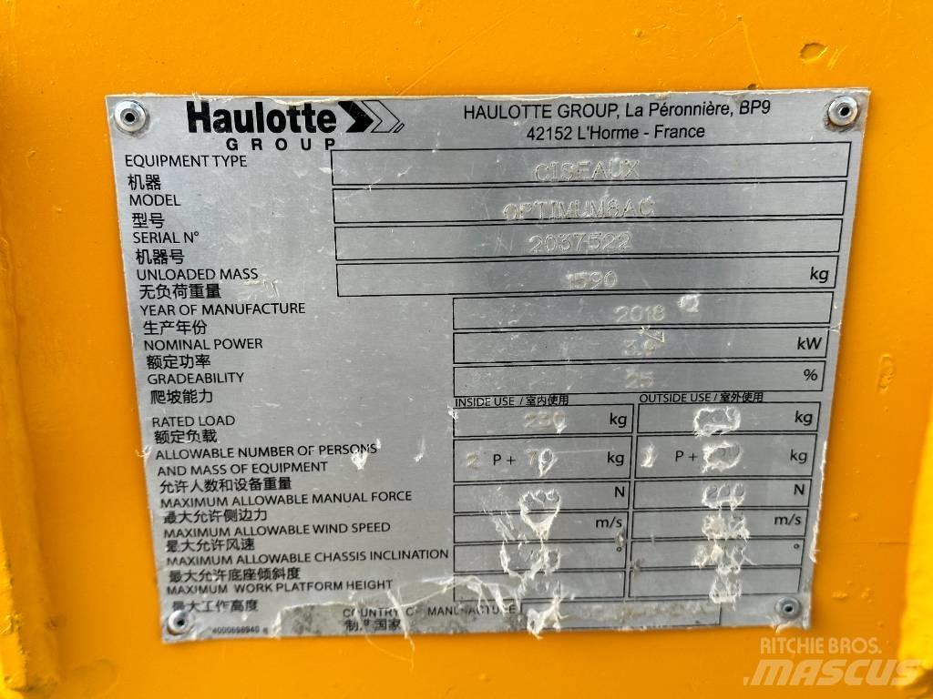 Haulotte OPTIMUM 8 Підйомники-ножиці