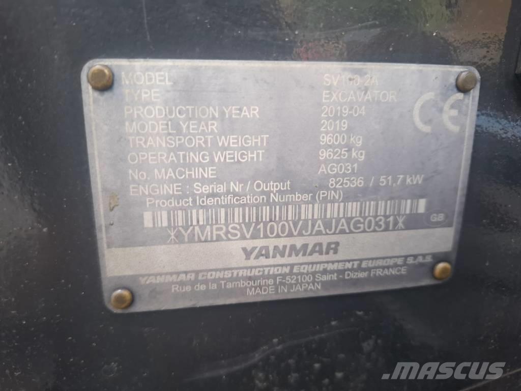Yanmar SV 100-2A Середні екскаватори 7т. - 12т.