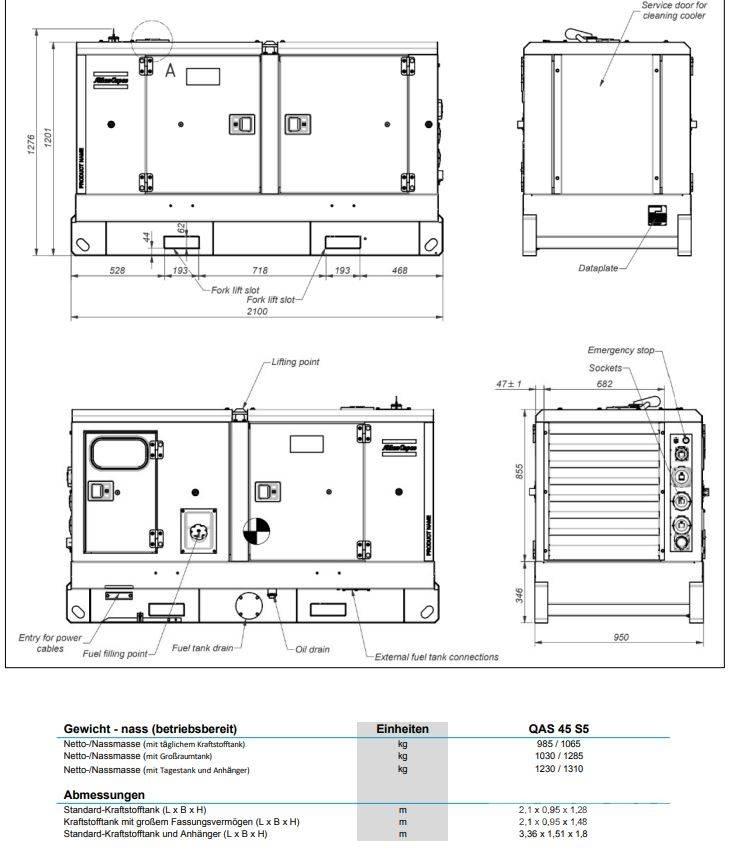 Atlas Copco QAS45 Дизельні генератори