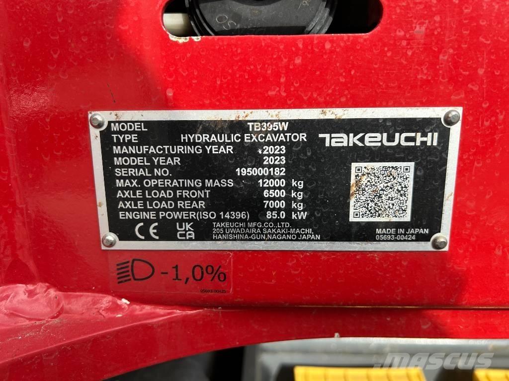 Takeuchi TB 395 W Колісні екскаватори
