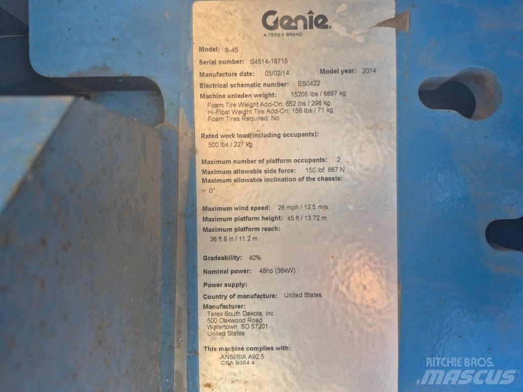 Genie S 45 Телескопічні підйомники