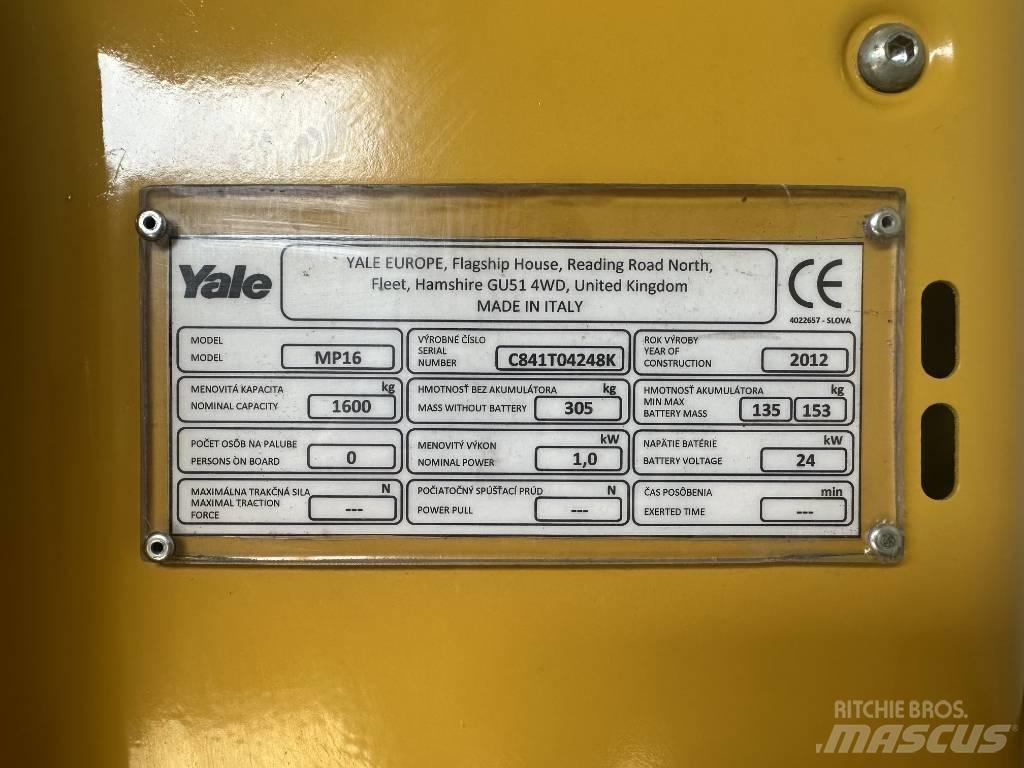 Yale MP16 Штабелери