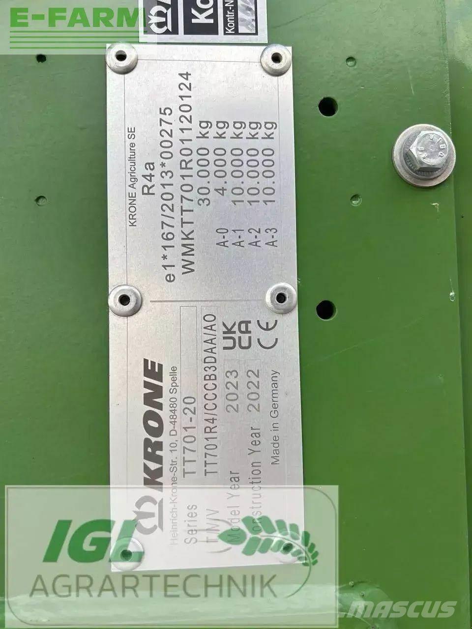 Krone tx 560 Причепи перевантажувачі зерна