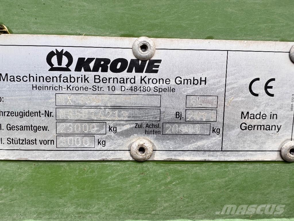 Krone MX 350 GL Причепи із самозавантаженням