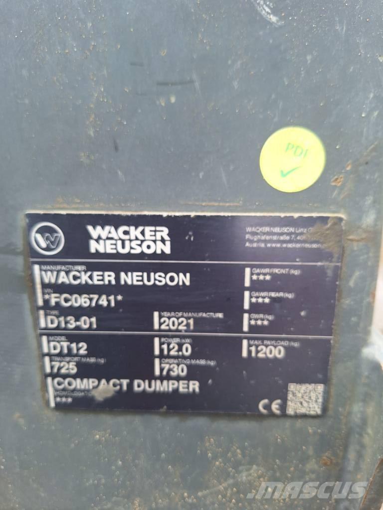 Wacker Neuson DT 12 Гусеничні самоскиди