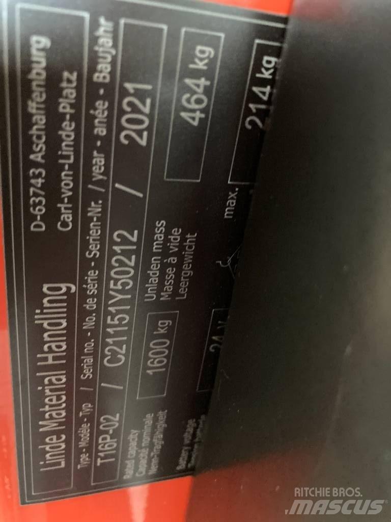 Linde T16P/1151-02 Візки для перевезення піддонів