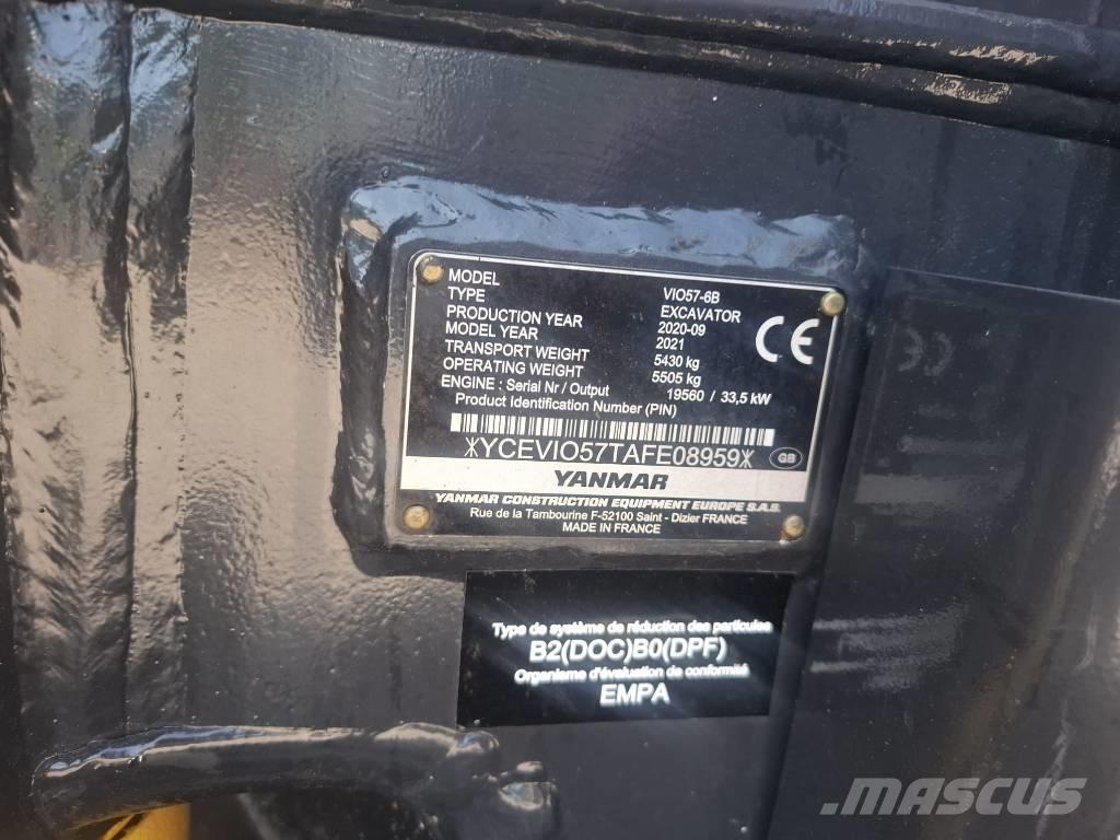 Yanmar vio 57-6B Міні-екскаватори < 7т