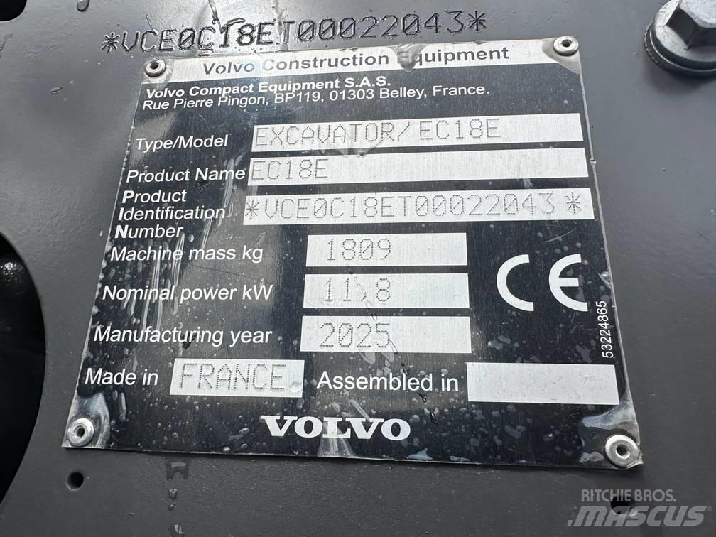 Volvo EC 18 E Міні-екскаватори < 7т