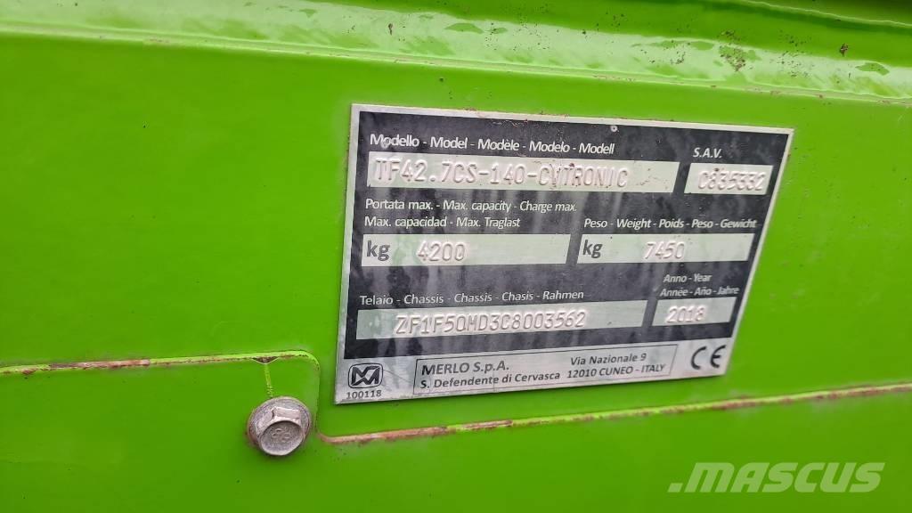 Merlo TF 42.7 CS-140 Телескопічні фронтальні навантажувачі