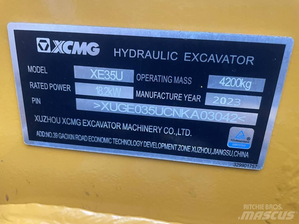 XCMG XE 35 U Міні-екскаватори < 7т