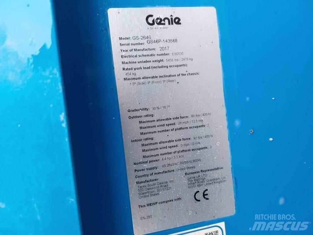 Genie GS 2646 Підйомники-ножиці