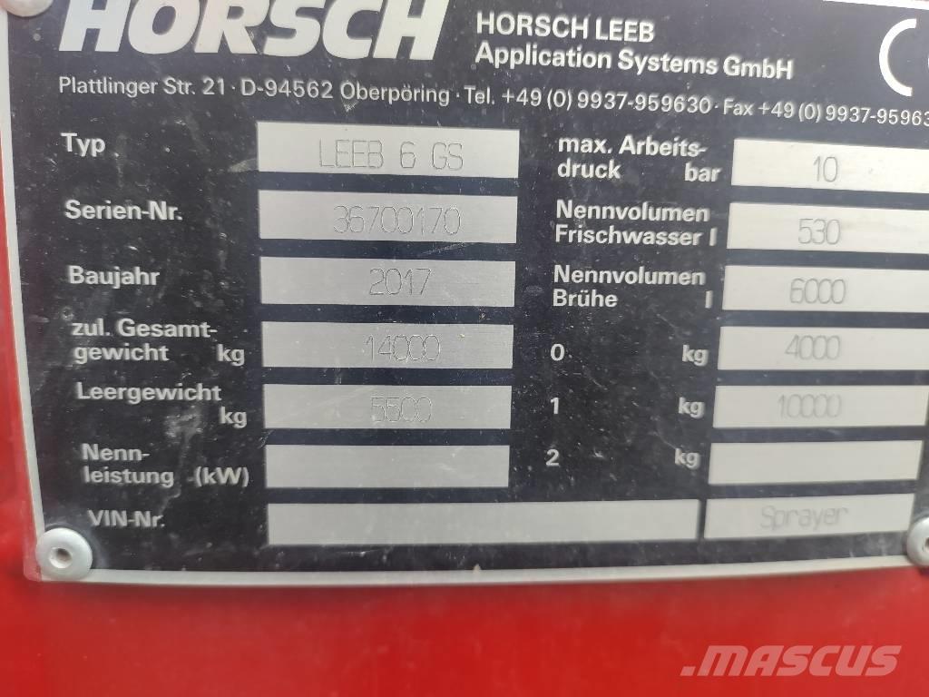 Horsch Leeb 6 GS Причіпні обприскувачі
