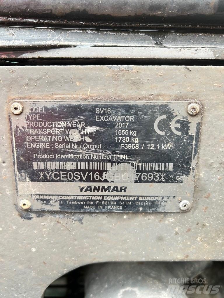 Yanmar SV 16 Міні-екскаватори < 7т