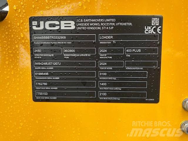 JCB 403 Plus Фронтальні навантажувачі