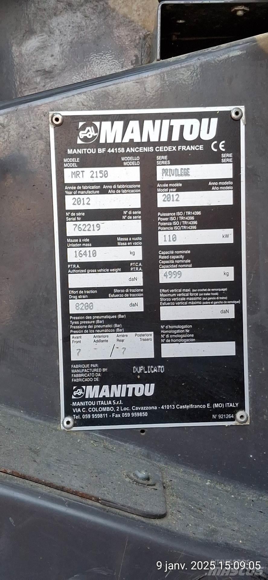 Manitou 2150MRT Телескопічні навантажувачі