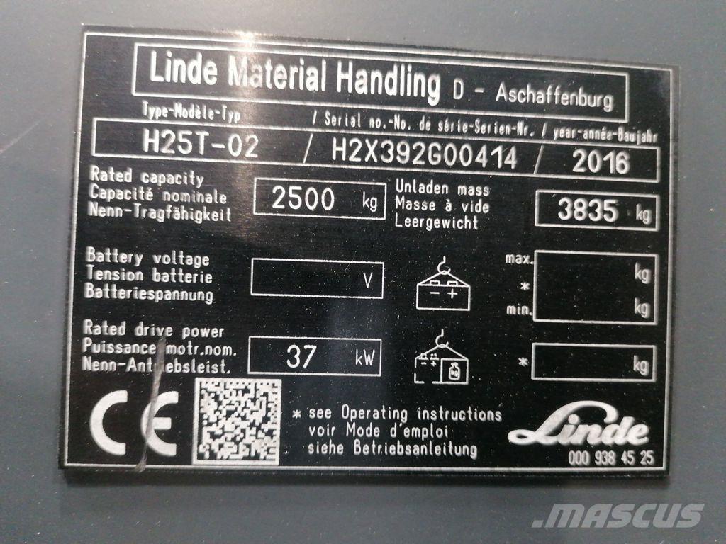 Linde H25T-02 Газові навантажувачі