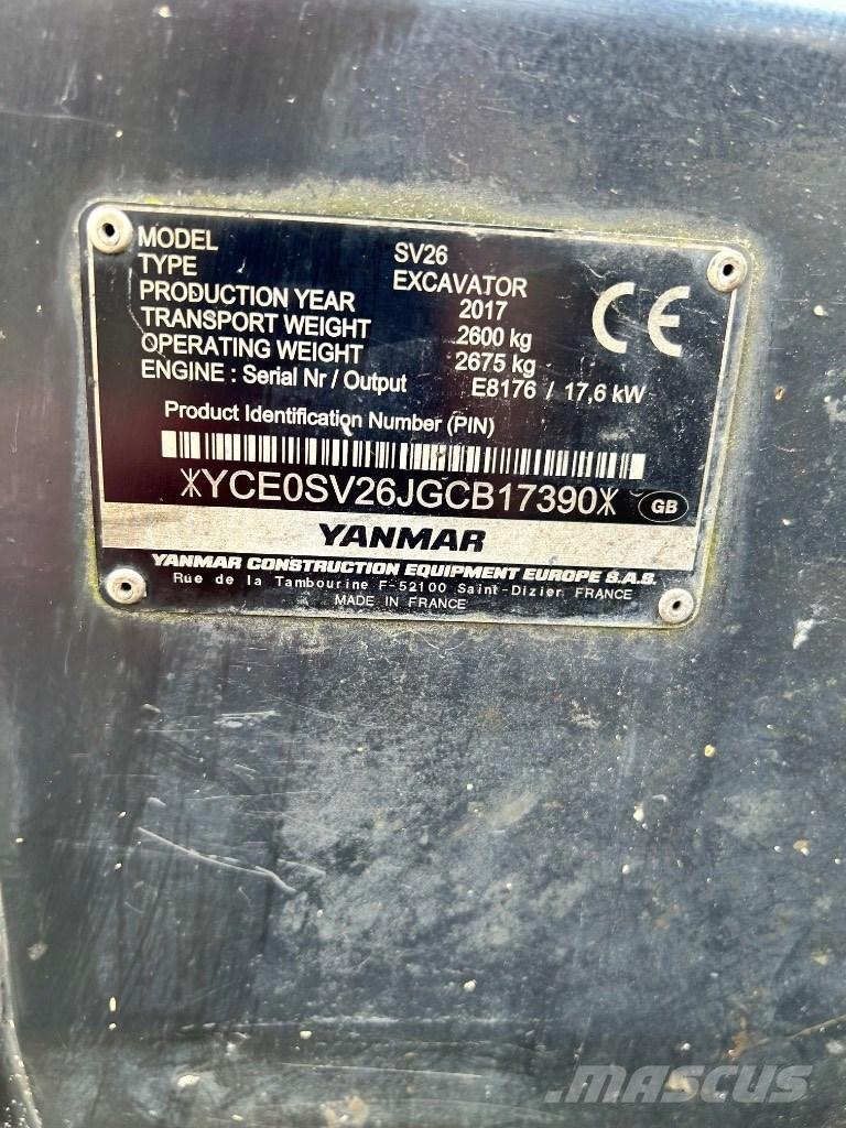 Yanmar SV 26 Міні-екскаватори < 7т