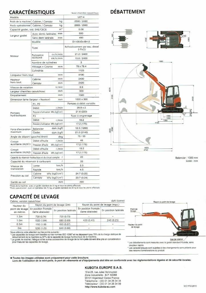 Kubota U 27-4 Міні-екскаватори < 7т