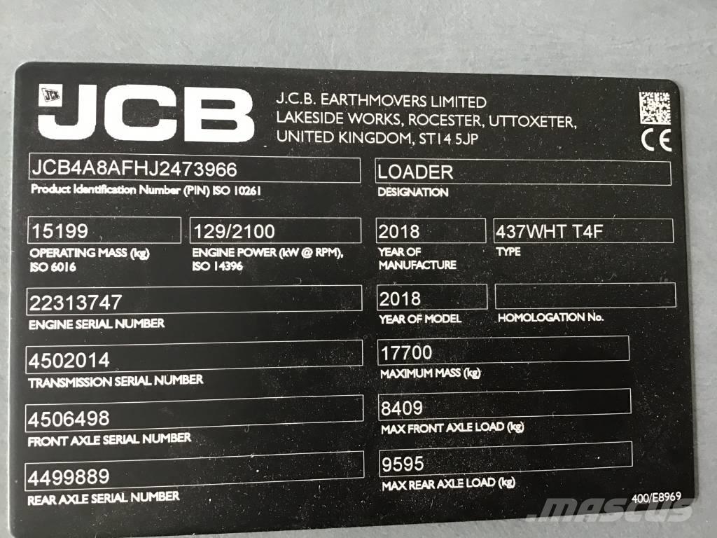 JCB 437 WHT Фронтальні навантажувачі